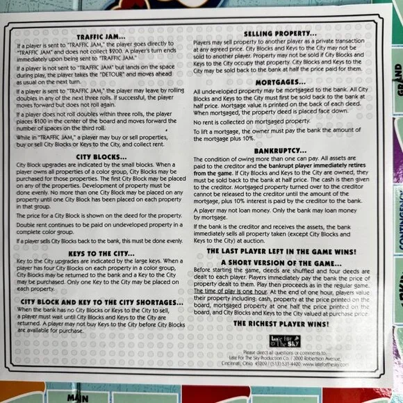 Twin Cities Opoly Board Game Complete 2010s Spa Productions New No Box Minnesota - Picture 8 of 13